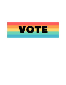 vote pride - unisex flowy tank top