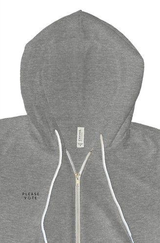 please vote - unisex - zip hoody