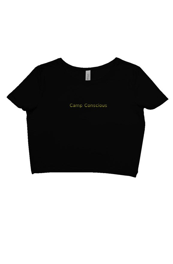 camp conscious for dyslexic awareness - crop t shirt