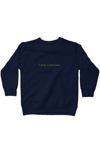 camp conscious - for dyslexic awareness - unisex kids fleece sweatshirt